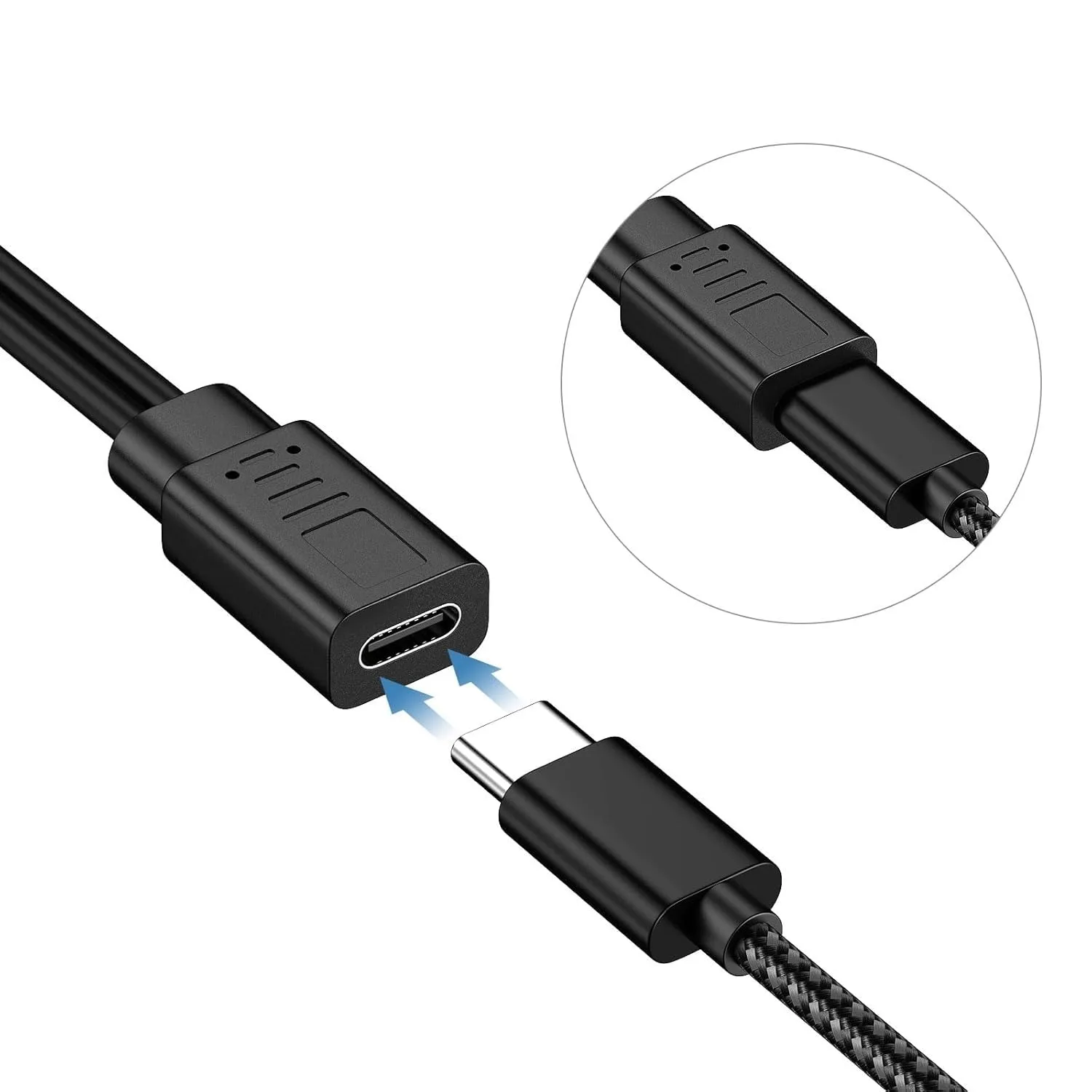 0.3M 1FT Multi-port USB C Splitter Cord, Type C Female to 1/2/3 Type-C Male 3A Charging Cable ( Charge Only No Data Transfer ) - view 5