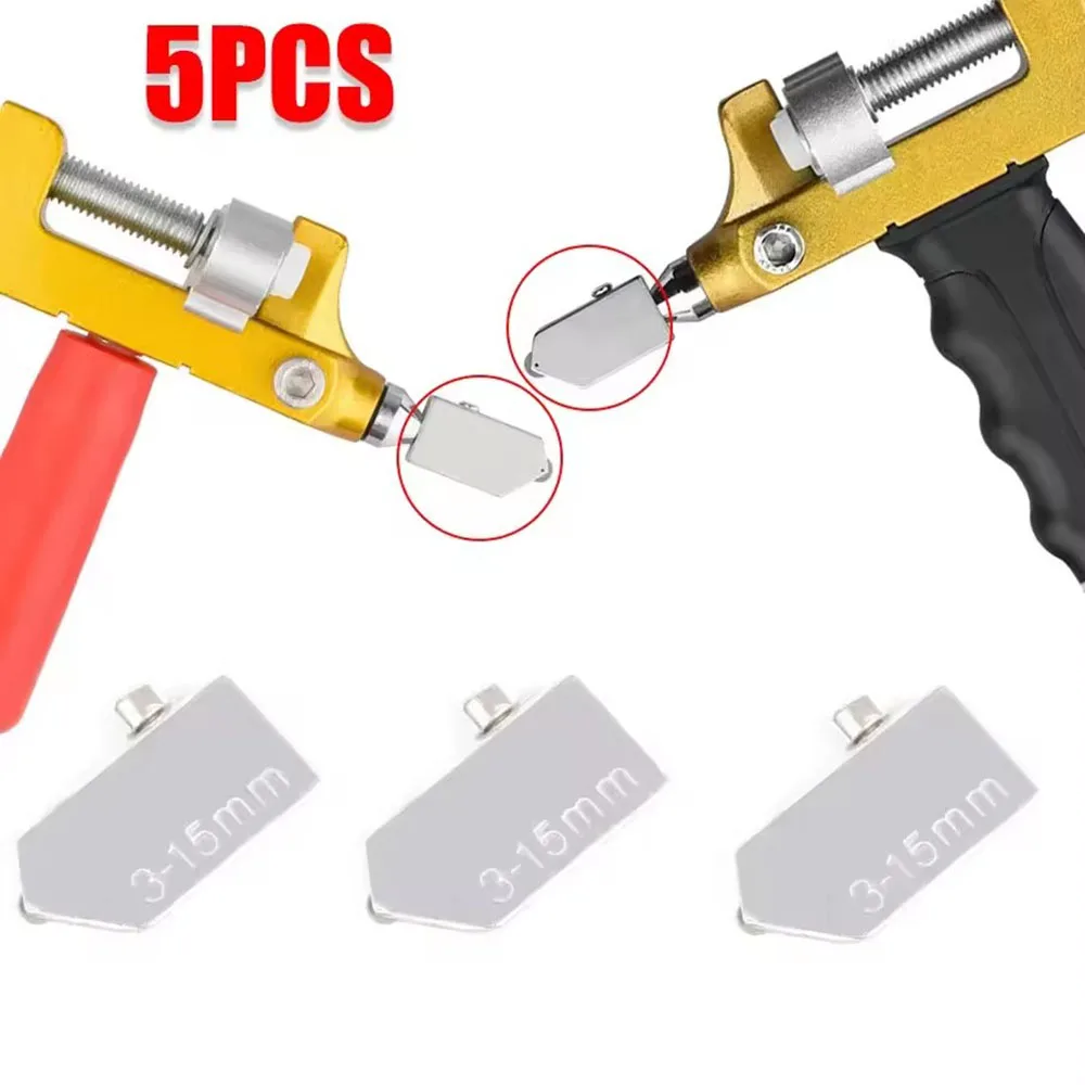 5pcs Diamond Glass Cutter for Cutting Glass Tiles, 3-15mm Hand Tools, Ceramic Tile Cutting Tool, DIY Glass Cutting