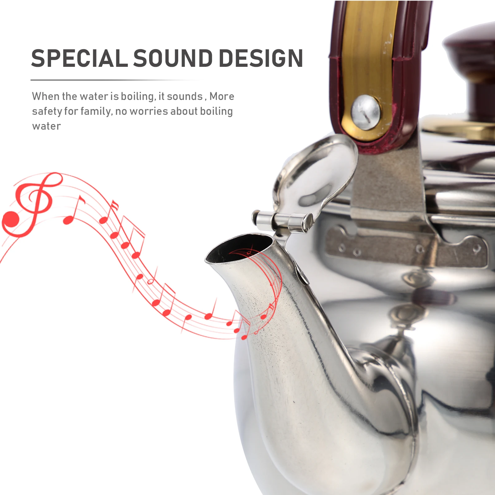 

Premium Stainless Steel Large Capacity Water Heating Pot Handheld Tea Anti-Scalding Stovetop Kitchen For Home Office