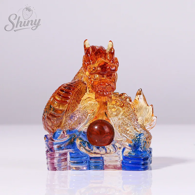 الصقيل الملون الطريقة القديمة لإزالة الشمع إطلاق الحرف الصينية زودياك هدية عيد ميلاد هدايا الأعمال المفروشات المنزلية