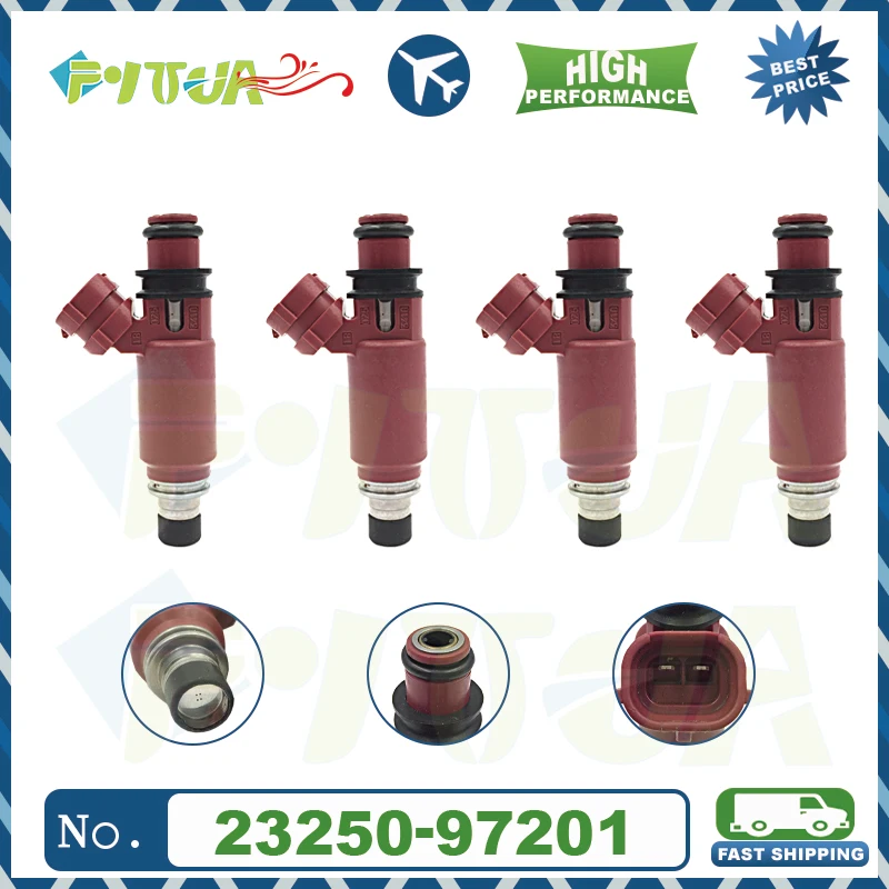 

4pcs Fuel injector 23250-97201 195500-3410 for TOYOTA Japan DUET M100A,M101A,M110A,M111A 1998~2004 1.0L EJDE