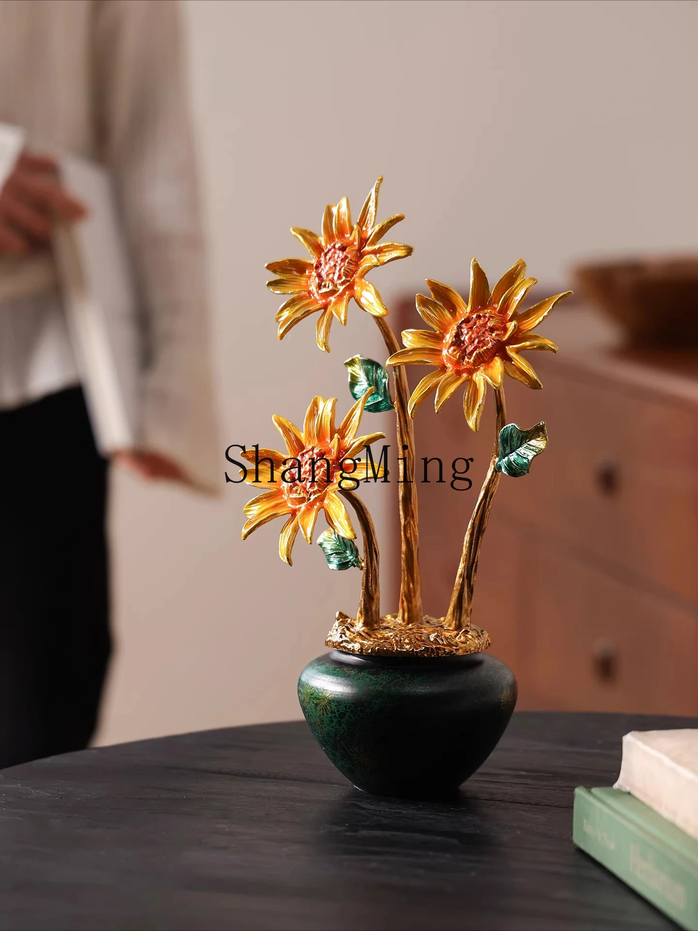 DSA enamel ornaments living room porch desktop housewarming gifts sunflower ornaments