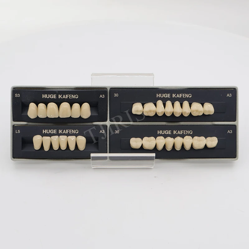 4Boxes Kaifeng Synthetic Resin Teeth with 3 - Layer Color Suitable for European Tooth Shapes