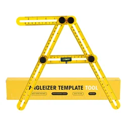 Professional Template Tool Angle Ruler Measuring Protractor Four-fold Ruler With Metric Inch Scale Gauging Tools meter measure