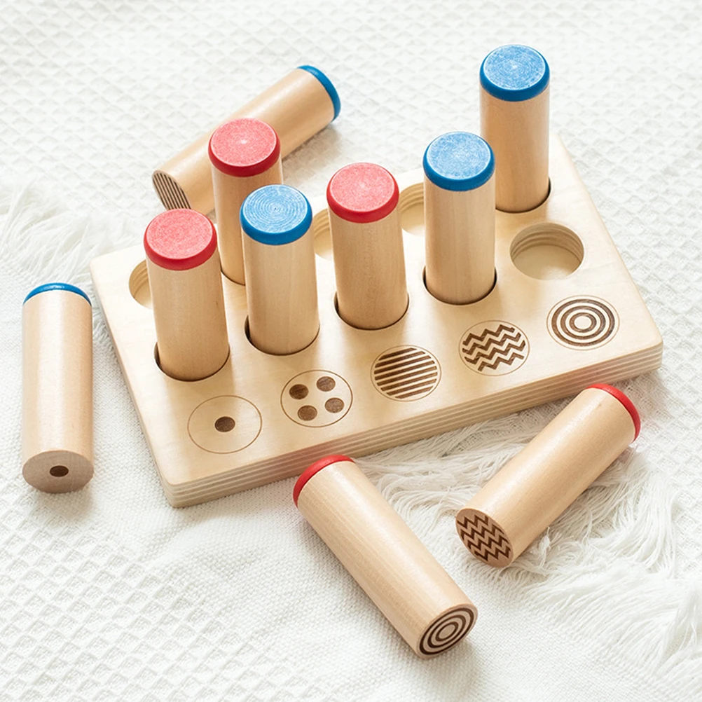 

1Set Wooden Sound Tube Canister Montessori Style Educational Game for Kids Memory Color Matching Cognitive Skill Building