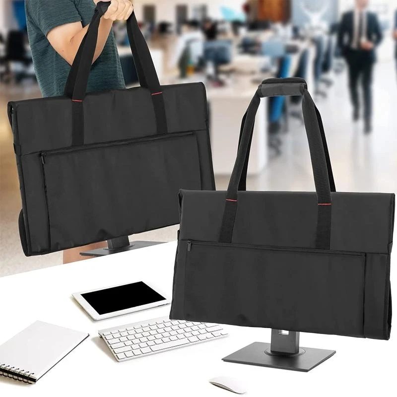 97QC Monitor computador transportando para armazenamento caixa armazenamento pó Capa protetora à prova poeira o