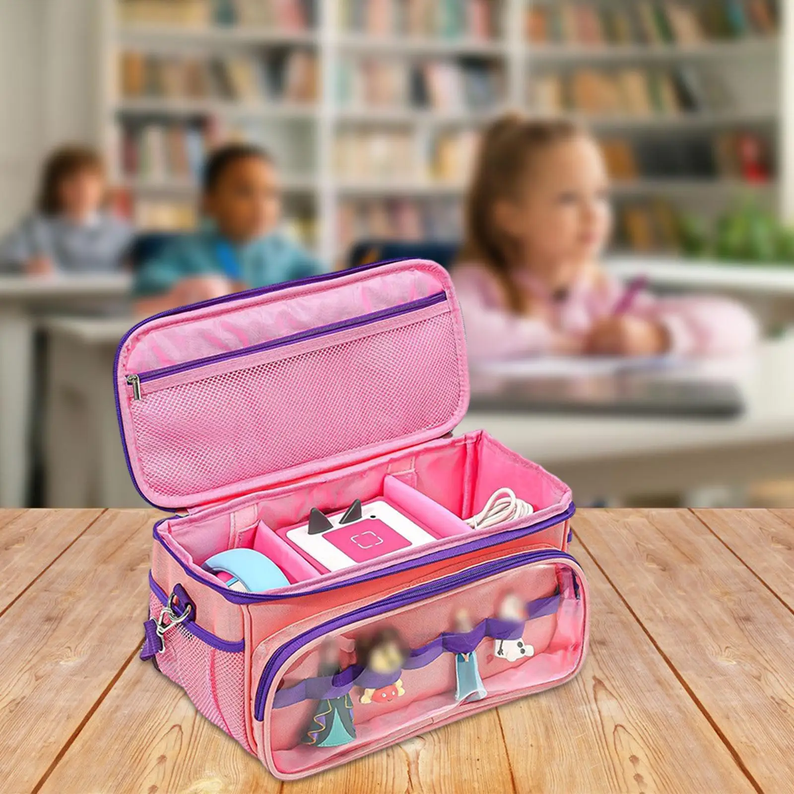 

Portable Carrying Travel Pouch Home Player Audio Organizer Bag for Dolls Accessories Charge Kids