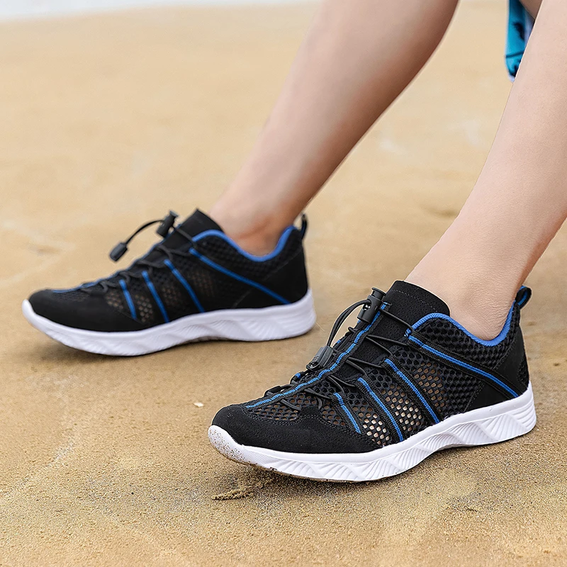 Damen Herren Aquaschuhe mit Drainagelöchern Creek River Tracing Schuhe Amphibisches Wasser Waten Upstream Outdoor Canyoning Camping – Detail 13