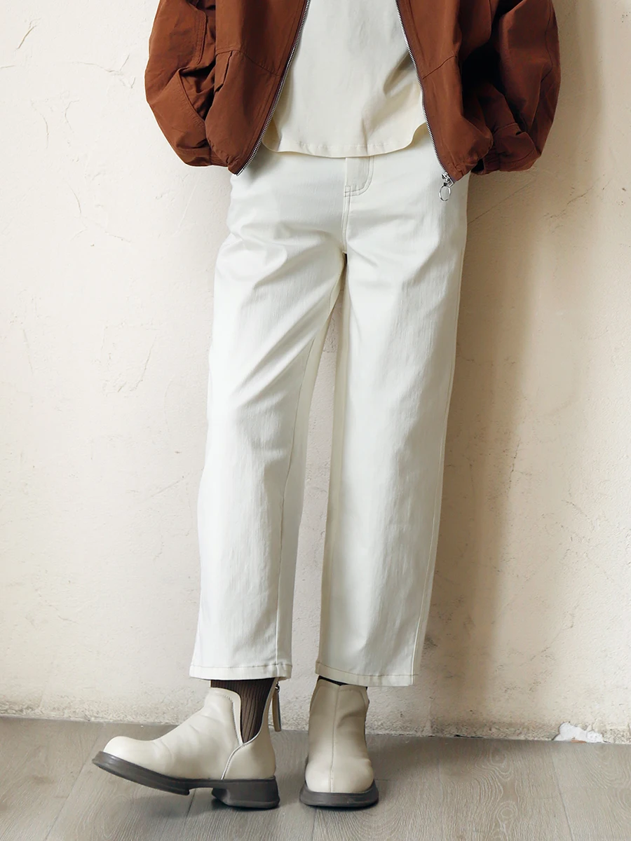 

Брюки женские прямые с высокой талией, однотонные, повседневные, весенние, новые, модные, для офиса