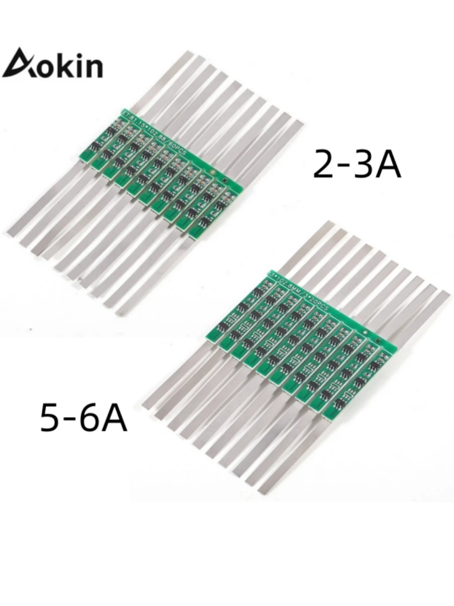 Carte de protection de batterie BMS PCM avec ceinture, 1S, 3.7V, 3A, 5 Snapion, 18650 Lithium Ion Li, 10 pièces