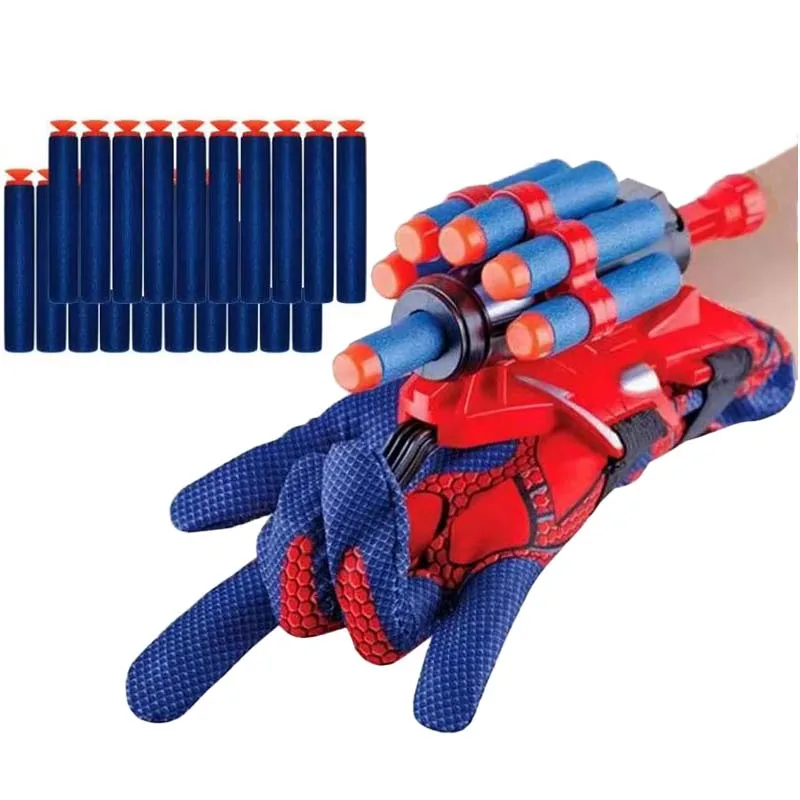 Superhero Spider-Man Launcher Gloves Boys Cosplay Costume Prop Accessories Shooting Model Children Hobby Action Figure Toys Gift