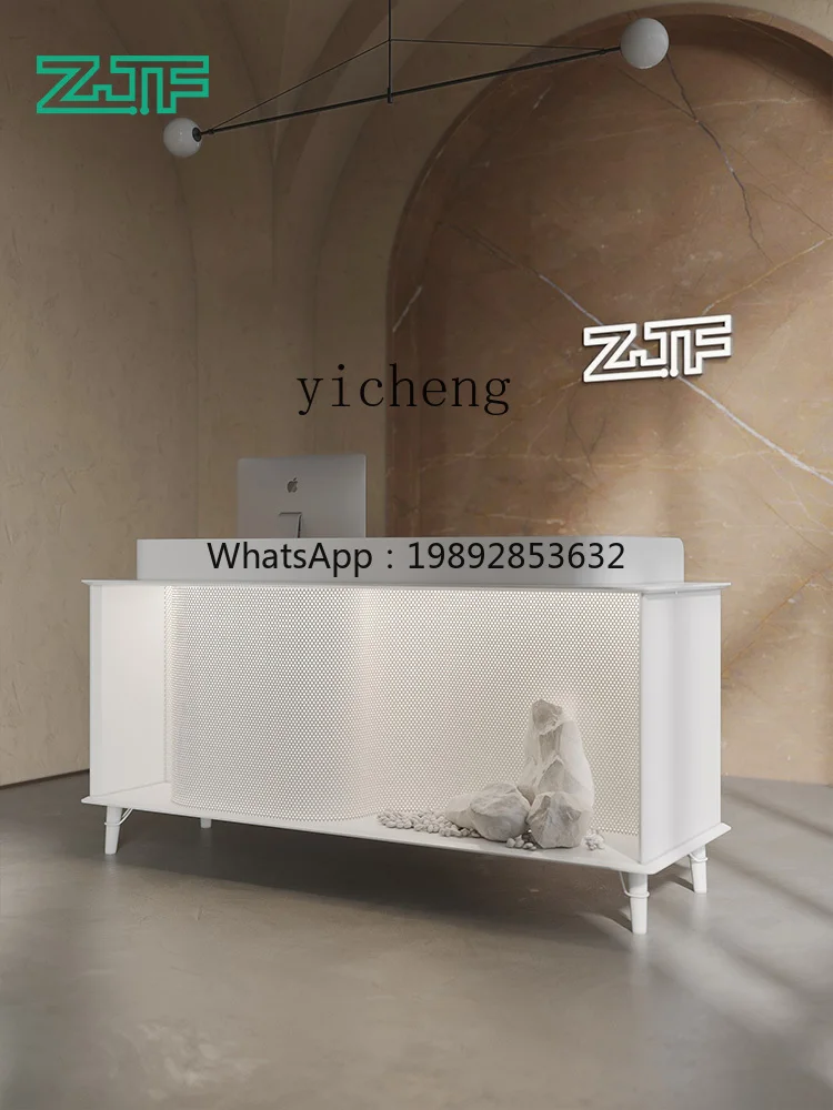 

Clothing Store Simple Cashier Cashier Health Club with Light Reception Desk