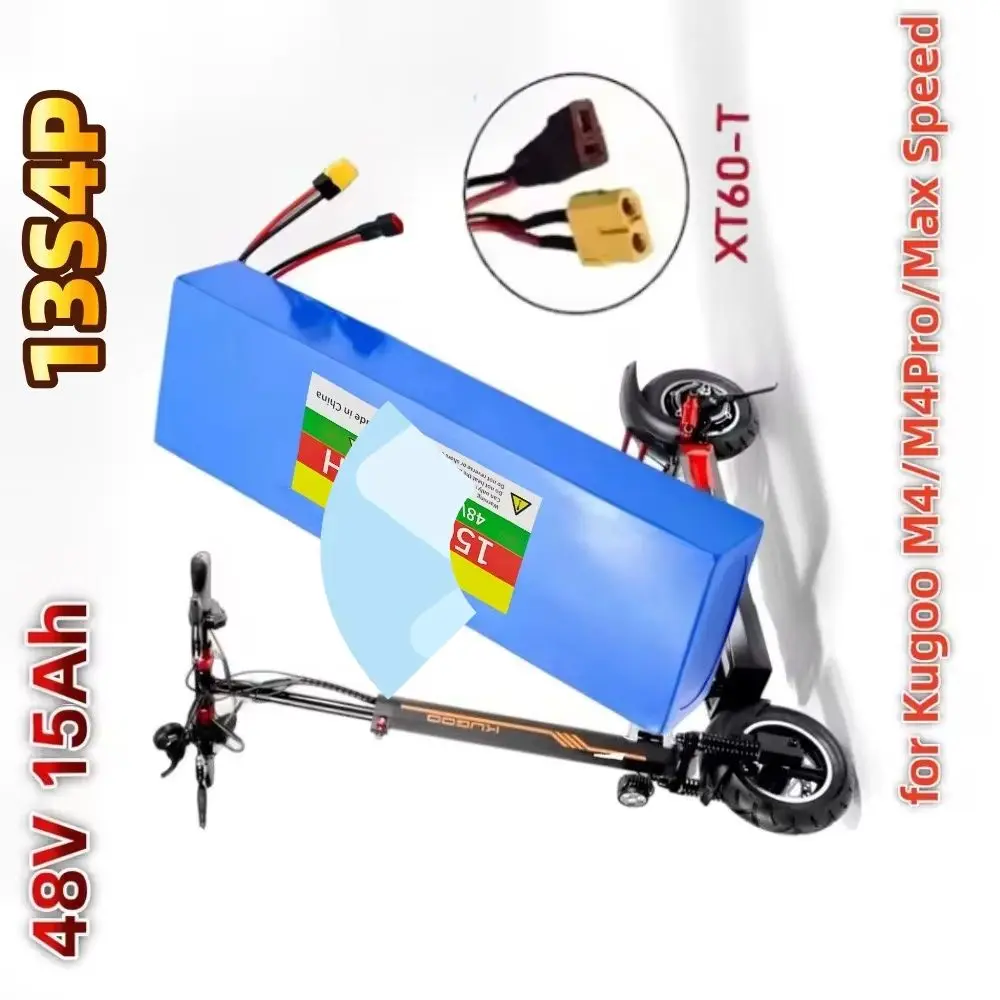 

48V 15000mAh 15Ah 13S4P Lithium Battery Pack for Kugoo M4/M4 Pro/Max Speed with BMS Suitable for Electric Scooter
