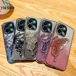 3D Butterfly Glitter Phone Case for Vivo Y28 Y03 Y03T Y18 Bling Quicksan Cover