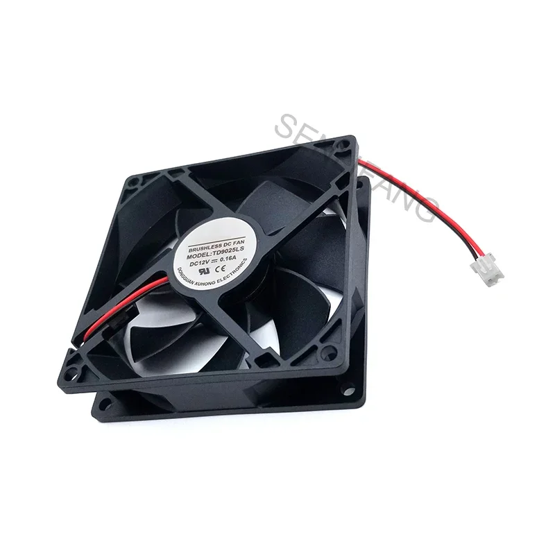 9CM Fan New TD9025LS DC 12V 0.16A  90*90*25MM 2Lines Hydraulic Cooling For TONON