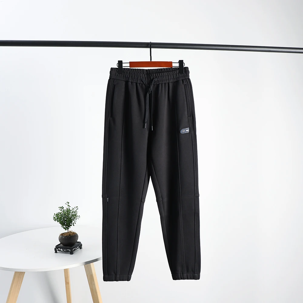 

Starry Night Knit Fabric Elastic Waist Casual Sweatpants Men's Autumn Winter Fashion City Style Loose Fit Long Pants