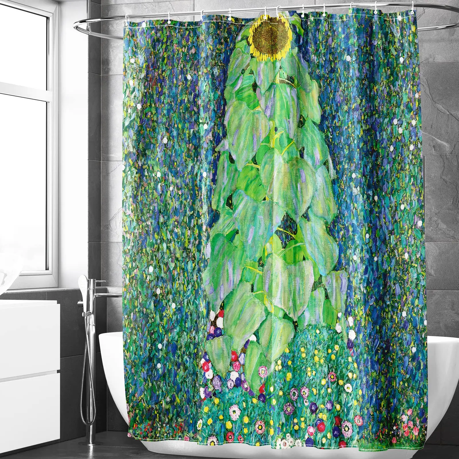 Tropical Landscape Life Classic Painting Shower Curtain Abstract Art Design By Henri Rousseau Waterproof Fabric Bathroom Curtain