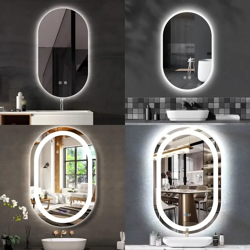 Hot Sale LED Backlit Wall Mirror Irregular Shape Makeup Mirror with Light