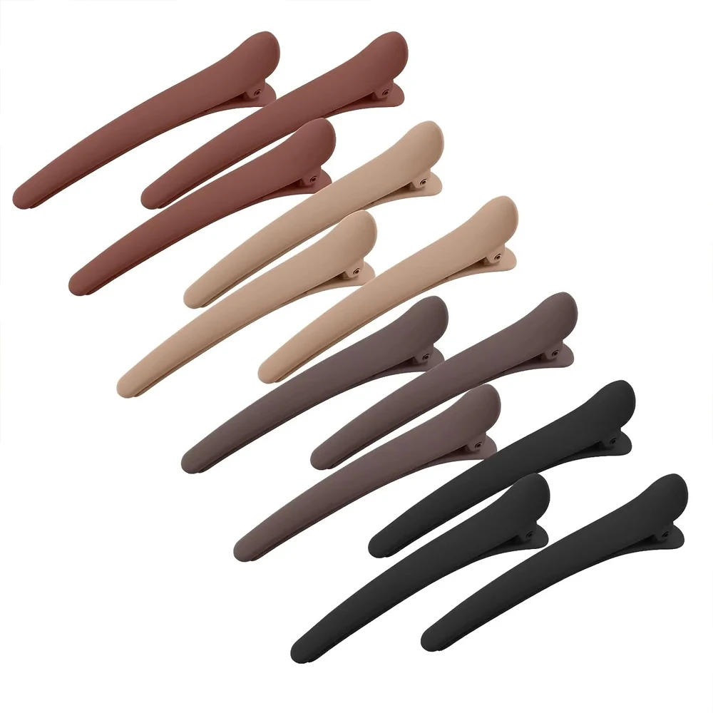 12 Uds. Pinzas para el cabello para seccionar el peinado, pinzas para el cabello de cocodrilo mate de 3,1 pulgadas, pasadores para el cabello sin arrugas, accesorios para el cabello de pato para niñas
