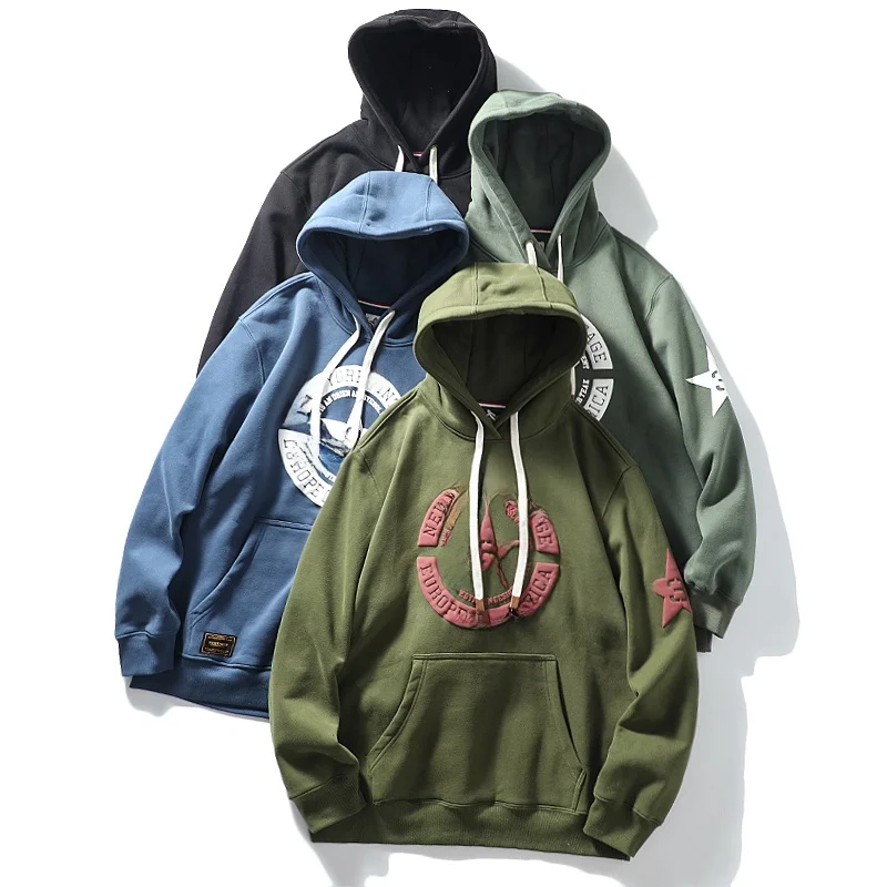 

Мужская утепленная толстовка-куртка с капюшоном на флисе, осенне-зимняя, с длинным рукавом, термопринт, в американском стиле