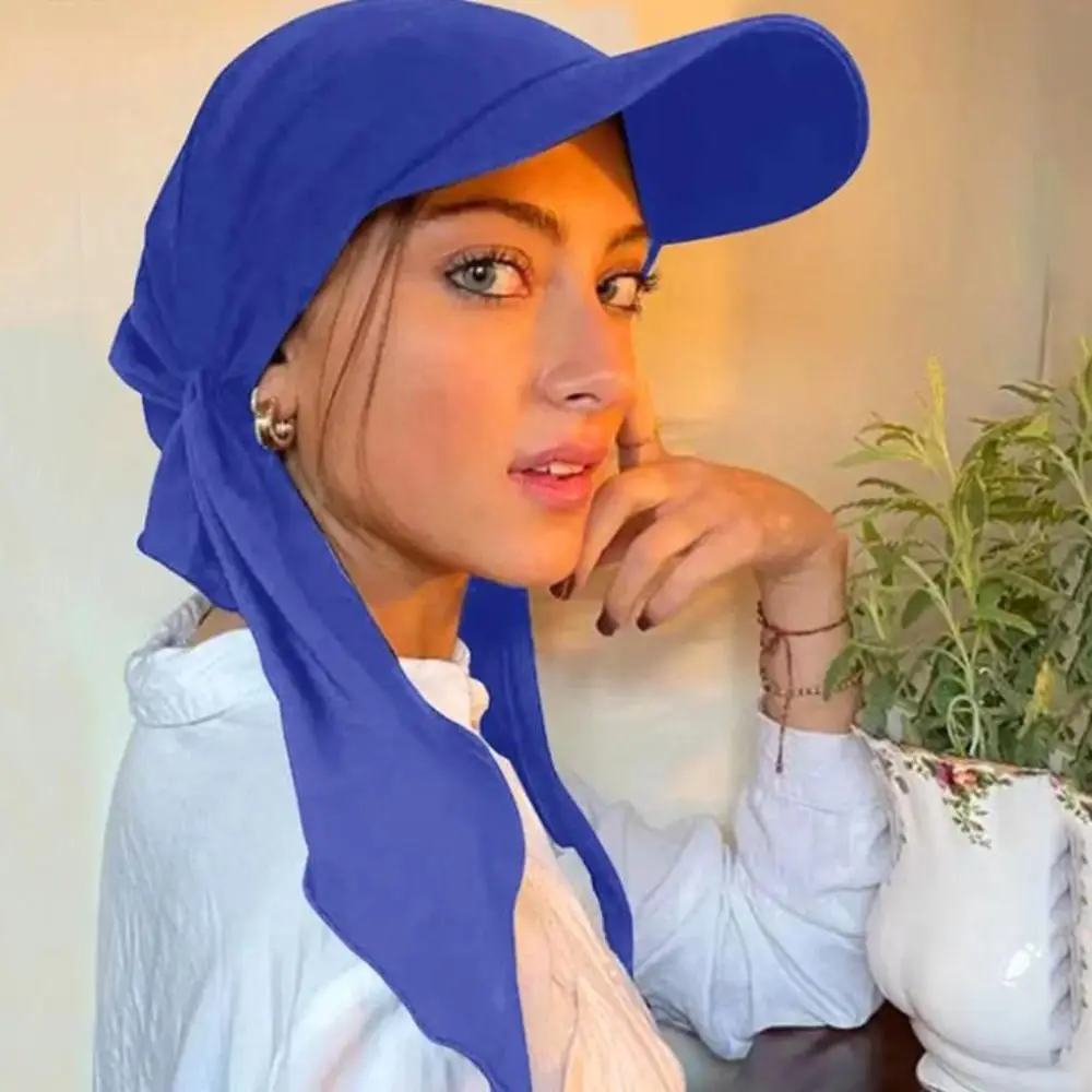 

Solid Color Headscarf Baseball Cap Turban Cap Nylon Sunscreen Beach Hats Baseball Hat Sunscreen Hat Hijab Shawl Sports