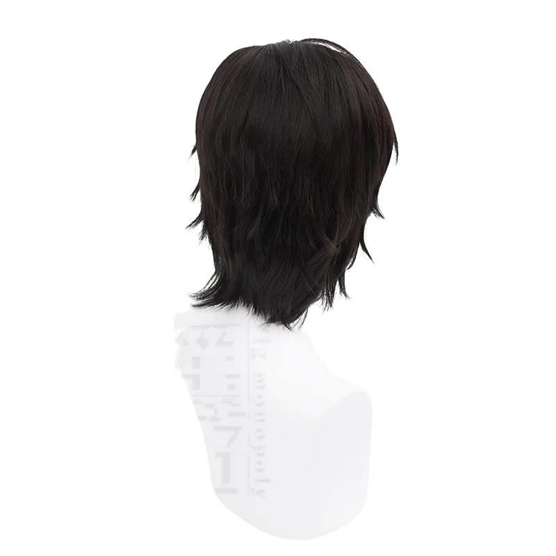 Light and Night Osborn Cos Wig 30CM Black Short Hair Heat-resistant Synthetic Hair Halloween Party Anime Cosplay Wigs+wig Cap