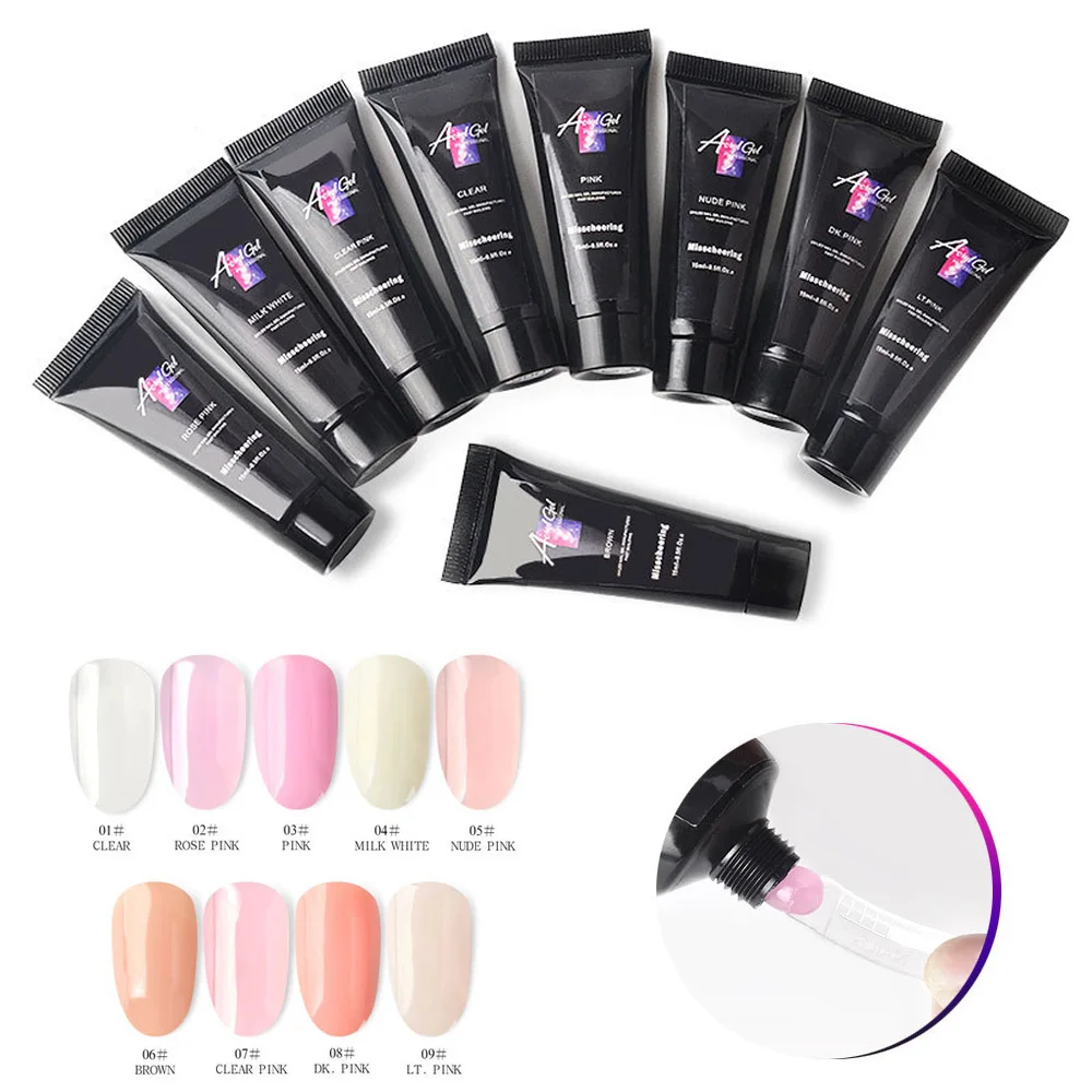 30/60ml Colorful Nail Extension Build Acrylic Gel Quick Extension Model Painless Crystal Glue Varnish UV Art Design Extend Nails