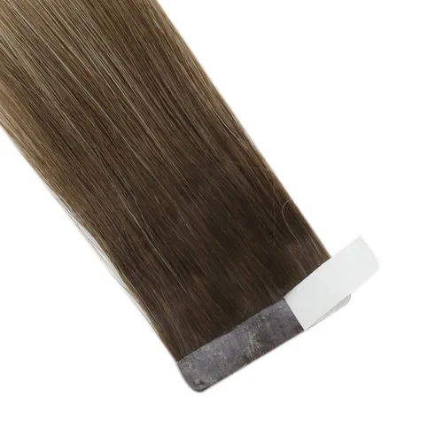 Imagen 2 del producto Moresoo-extensiones de cabello con cinta virgen, 100% cabello humano Real, 2,5 g/unidad, liso Natural, alta calidad, 12 meses