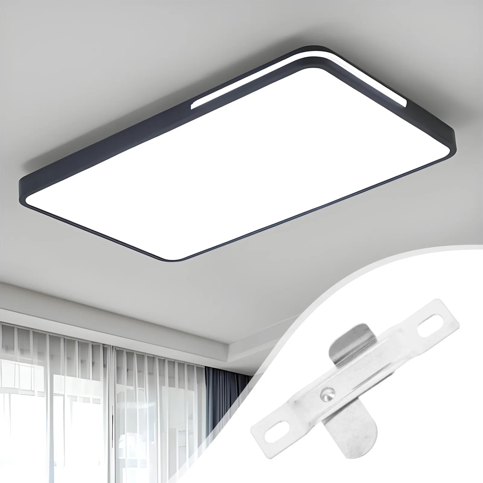 

10Pcs Ceiling Light Clips Universal Metal Brackets Lamp Shade Rings for Reliable Mounting Ceiling Light Fixtures