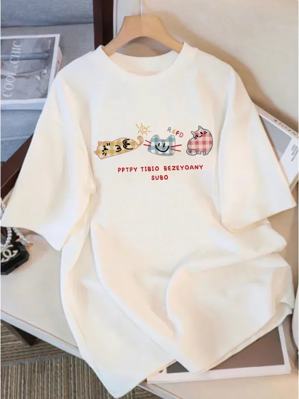 Men's and Women's Large Size T-shirt Pattern Short Sleeve Top, Loose Leisure, Soft, Comfortable and Breathable, Outdoor Sports