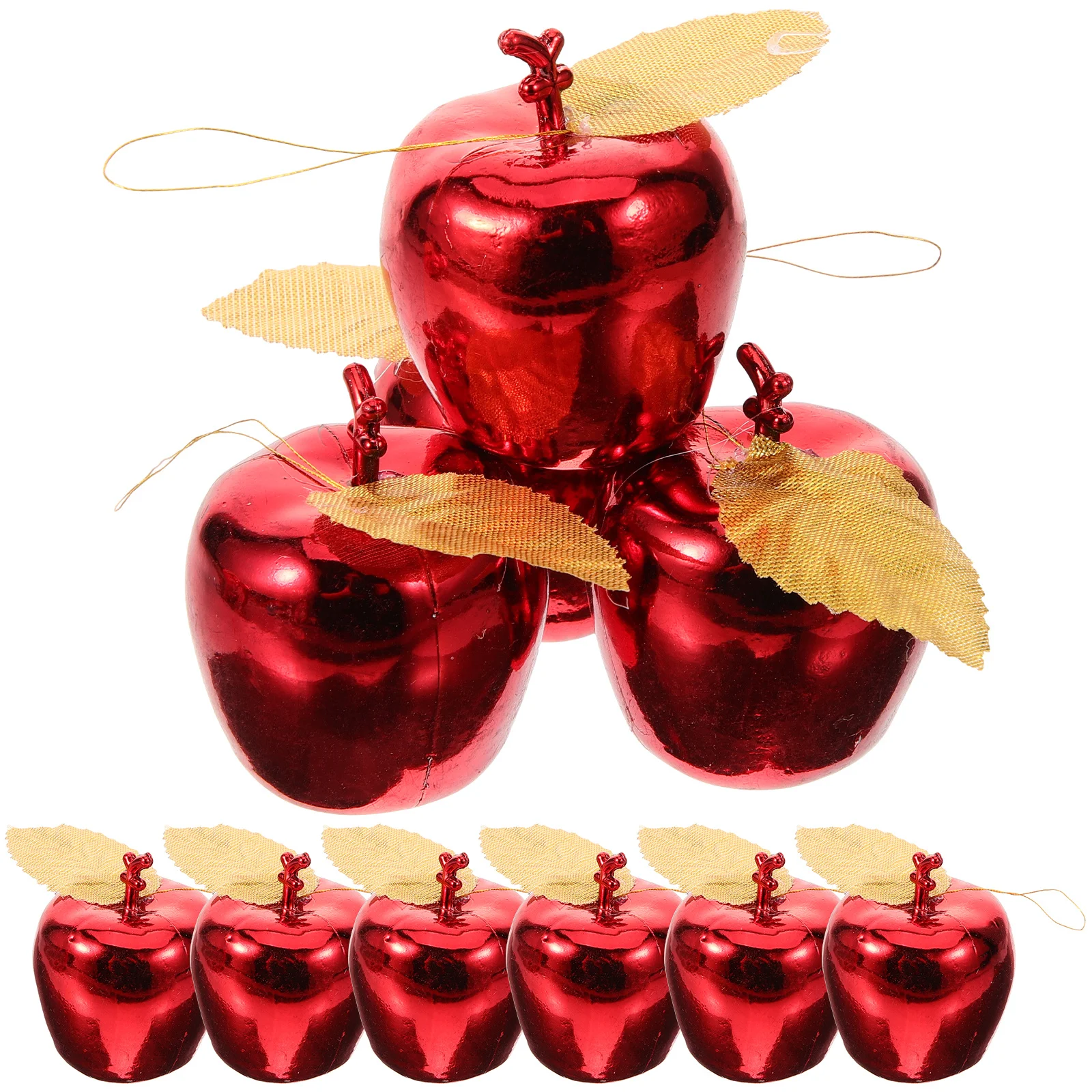 

Plating Apple Pendants 4cm Christmas Decoration Electroplated Bright Colors Sling for Tree Garland Wedding Party Home Office