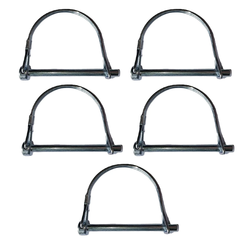5pcs Coupler Safety Pin D-Hook Carbon Steel Quick Lock Release Trailer Stroller Round Arch Wire Shaft Locking Pin