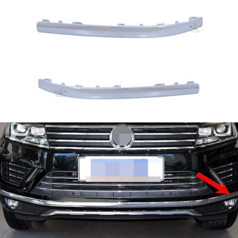 

Left or right side Front bumper decorative strip For Volkswagen Touareg 2016-2018