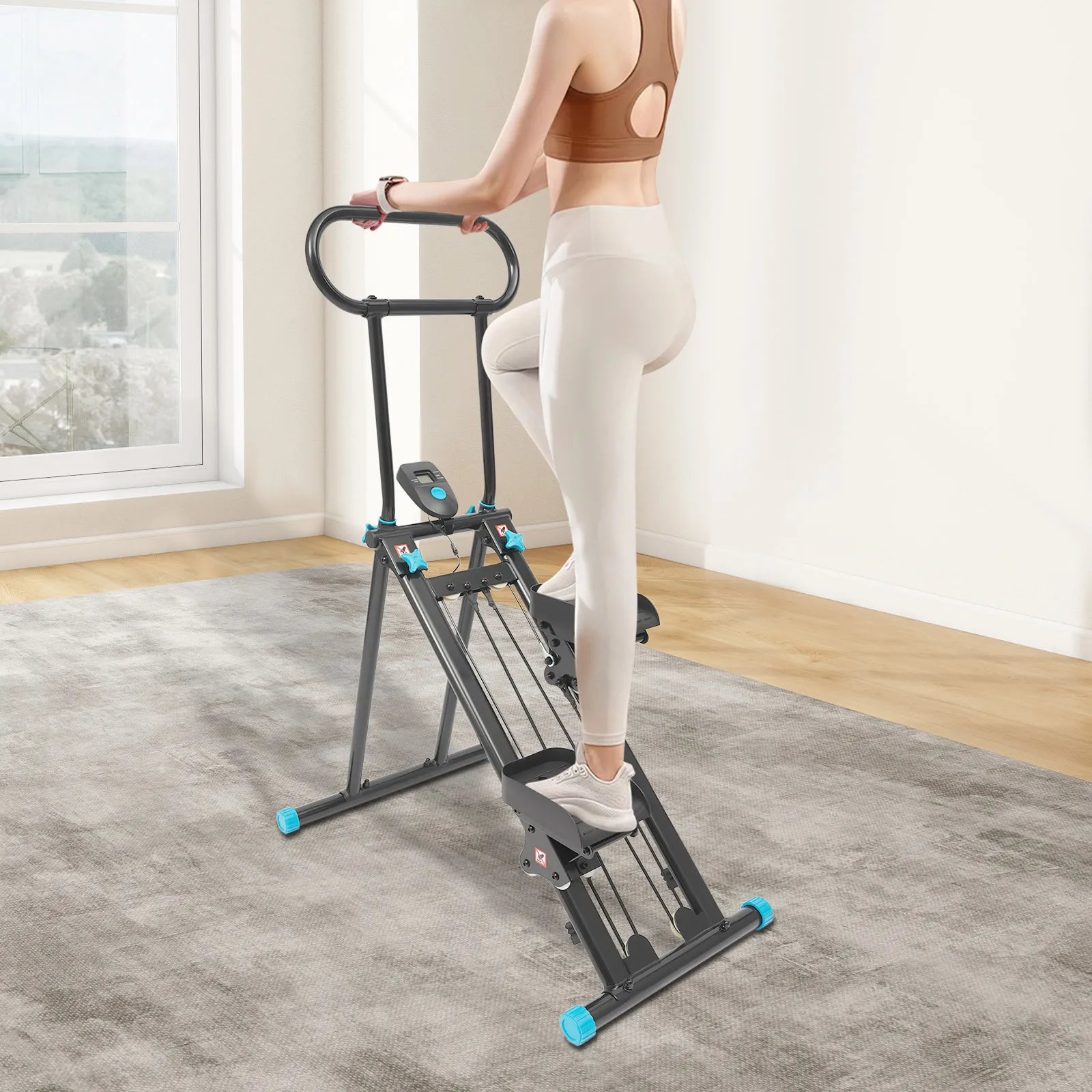 

Multi-Functional Foldable Stepper Climber Machine 300LB for Home Gym, Cardio Workout & Stair Exercise