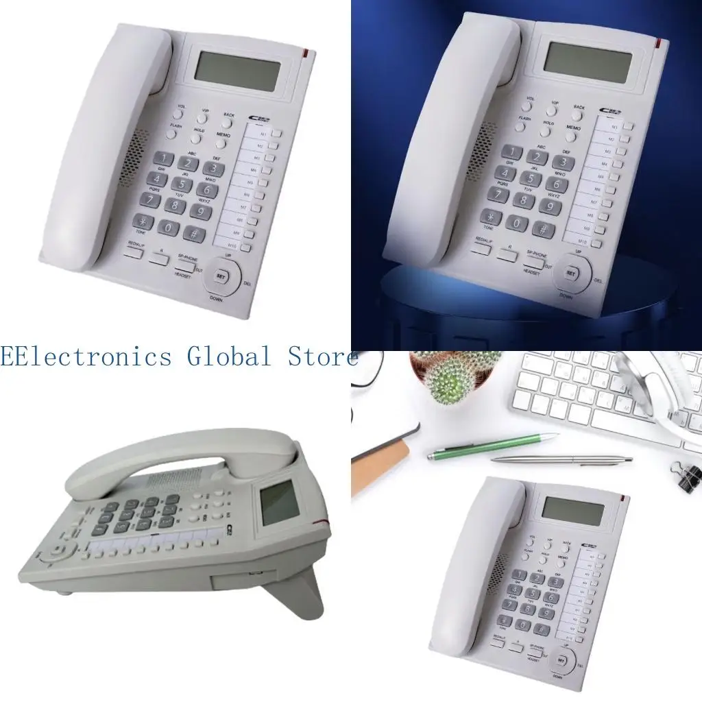 462B Large Number Redialing Corded Landline for Elderly Handsfree Corded Telephone