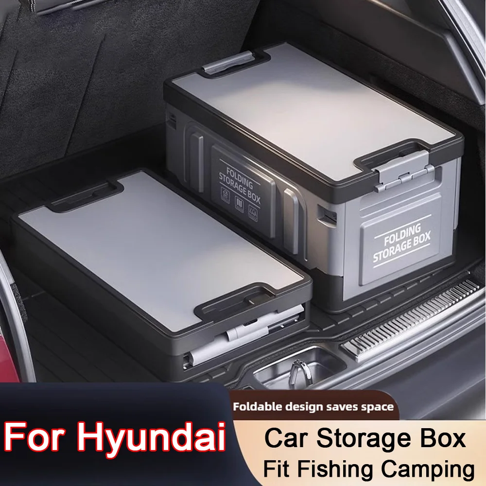 

New Car Trunk Storage Box Foldable Auto Trunk Camping Organizer Box For Hyundai Santa Fe Sonata Tucson Kona IX25 IX35 Elantra