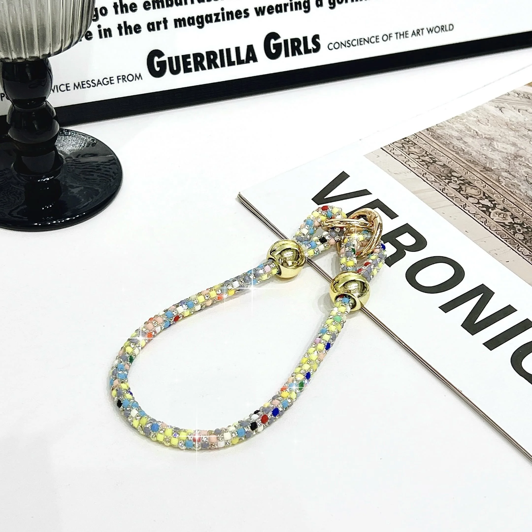 

New Mobile Phone Lanyard Wrist Chain Luxury Rhinestone Hanging Chain High-end Short Rhinestone-encrusted Bracelet Anti-lost
