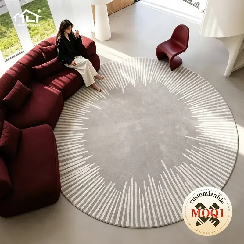 Dsermer Handmade Custom Wool Rug Modern Striped Luxury Area Carpet Large Living Room