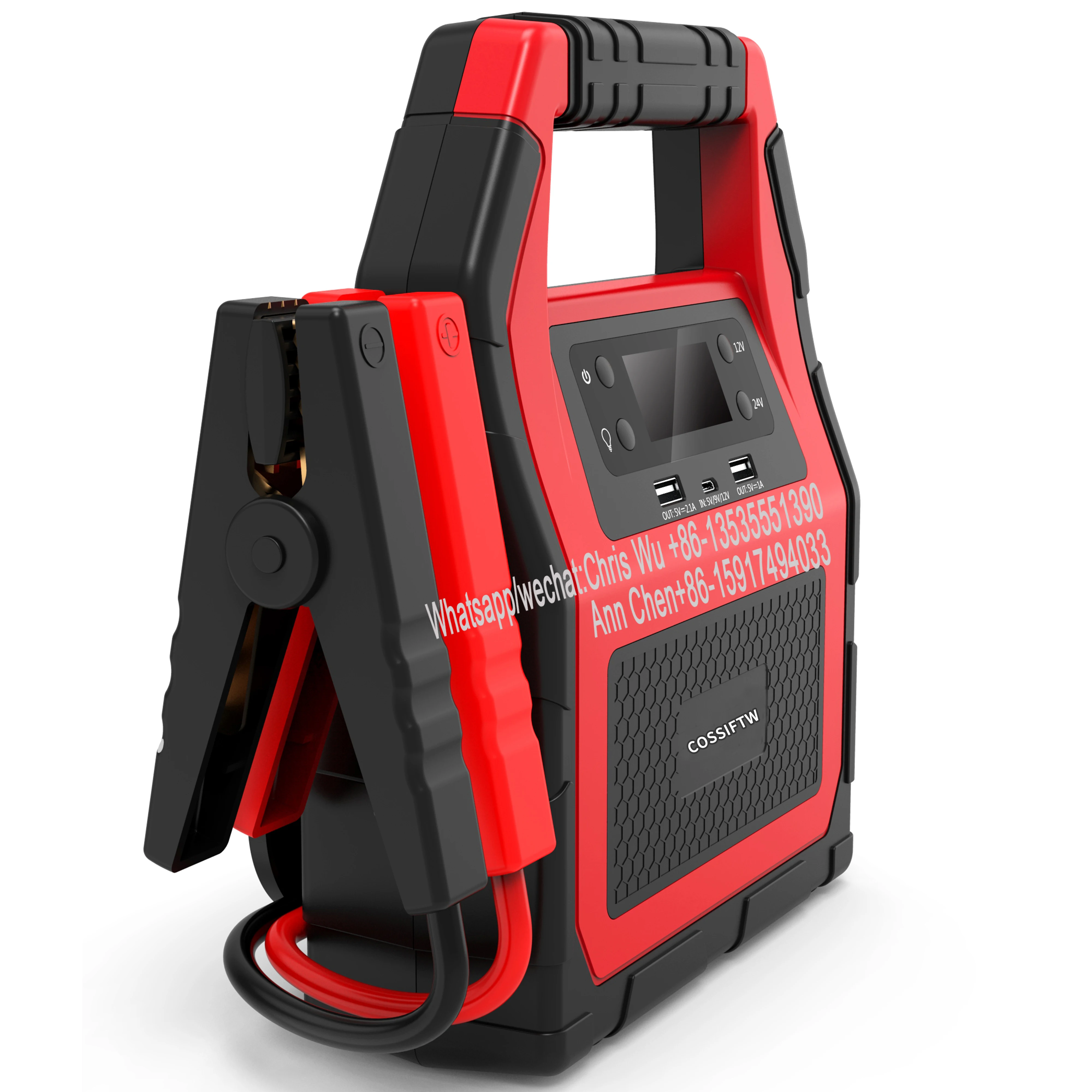 12V/24V Car Jump Starter 6000A Peak 4.1 lbs Portable Jump Starter Battery Pack 42000mAh Jumper Box Wall Charger