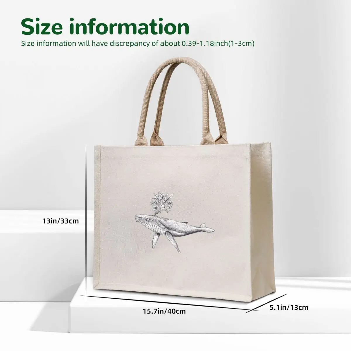 Whale Tote Bag tote bag men's Portable shopping bag Lady bags