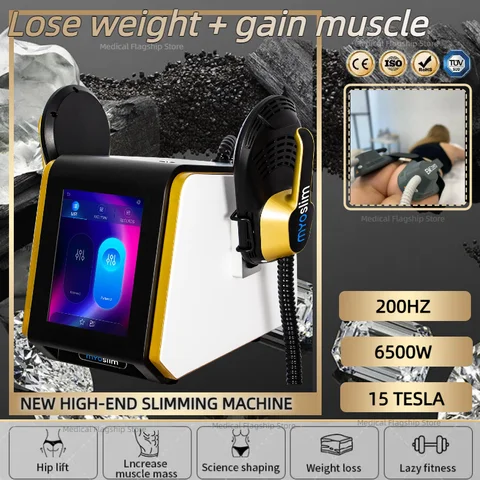 Black Gold EMS Body Sculpting Machine - Painless Fat Burn, Muscle Build, Waist Slim, Hip Lift & Leg Shaping