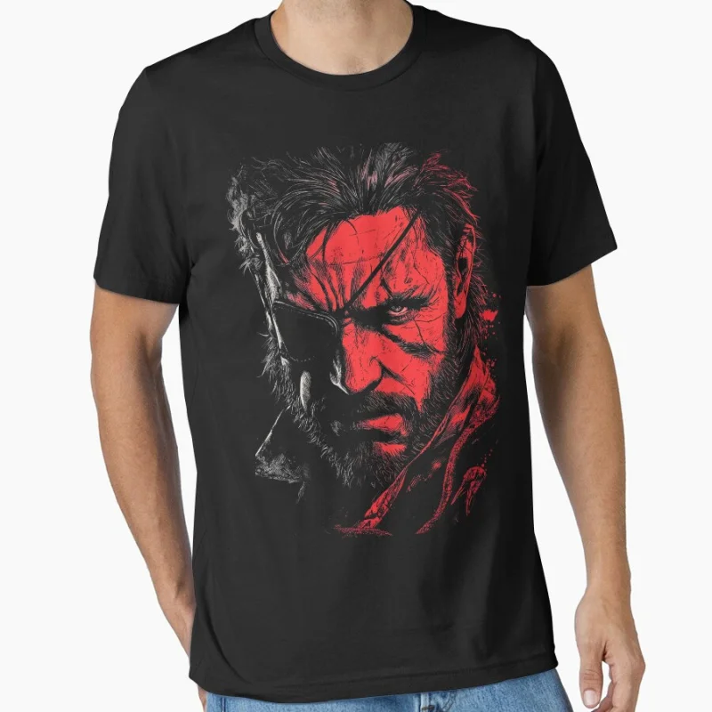 

Big Boss Snake 0204 Metal Gear Solid Kojima videogame Gift t shirt 100% cotton MGS printed Graphic clothes All size tops