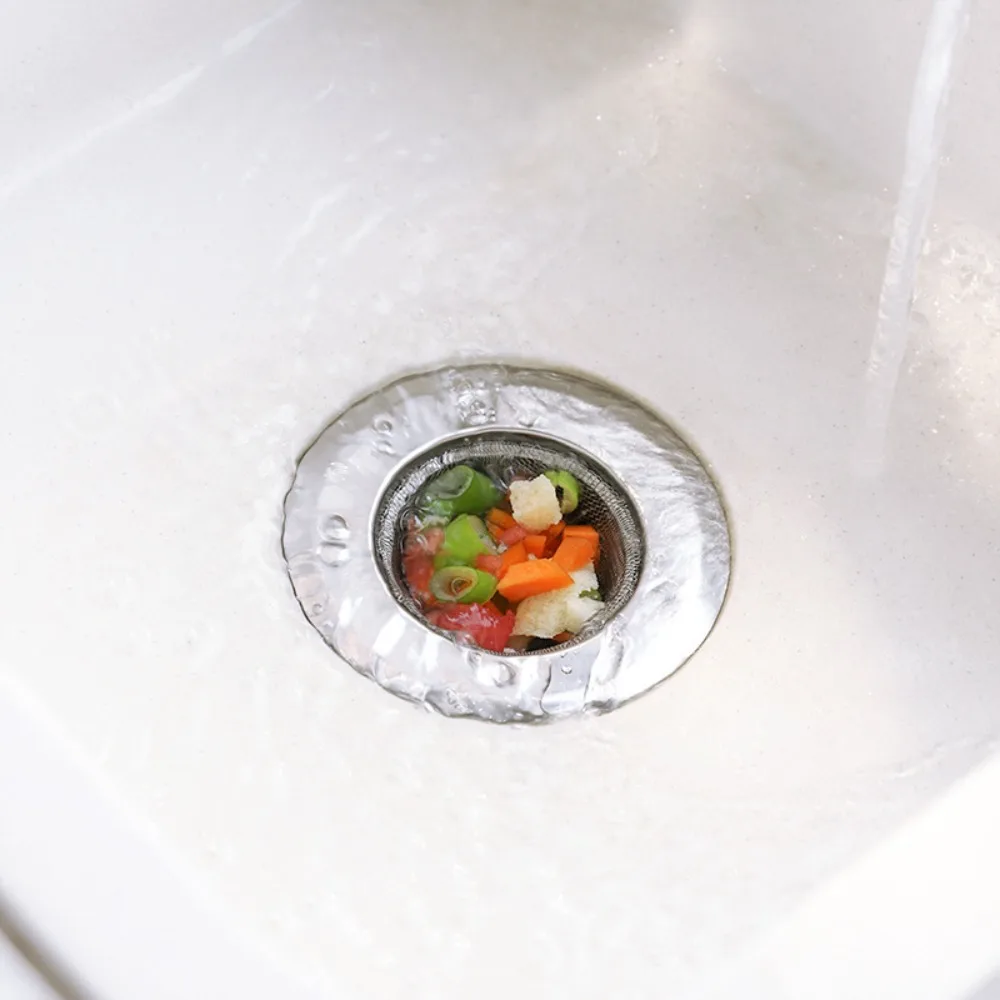 Multipurpose Hat Shape Mesh Sink Strainer Filter Mesh Fine Anti-clogging Stainless Steel Sink Strainer Rough Hole Drainage