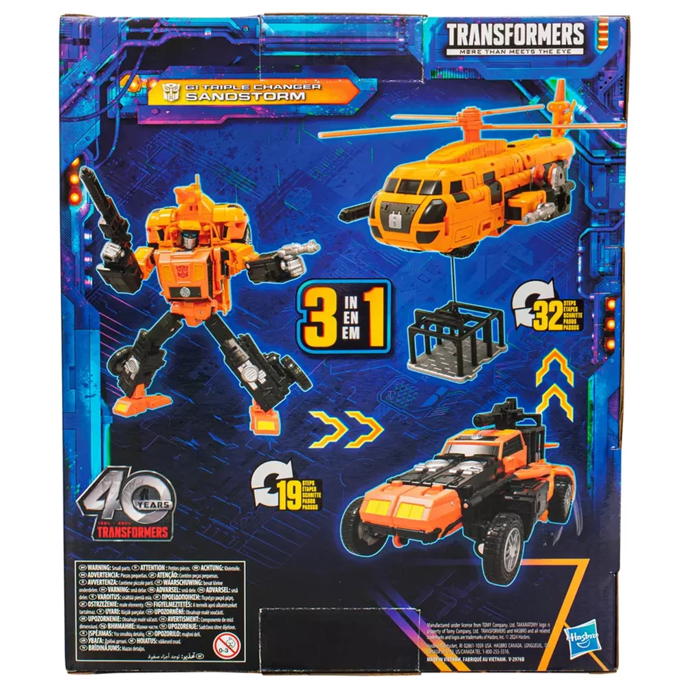 [In-Stock] Hasbro Transformers Legacy United G1 Triple Changer พายุทราย 19 ซม.ผู้นํา Class อะนิเมะหุ่นยนต์รุ่นรูปของเล่น