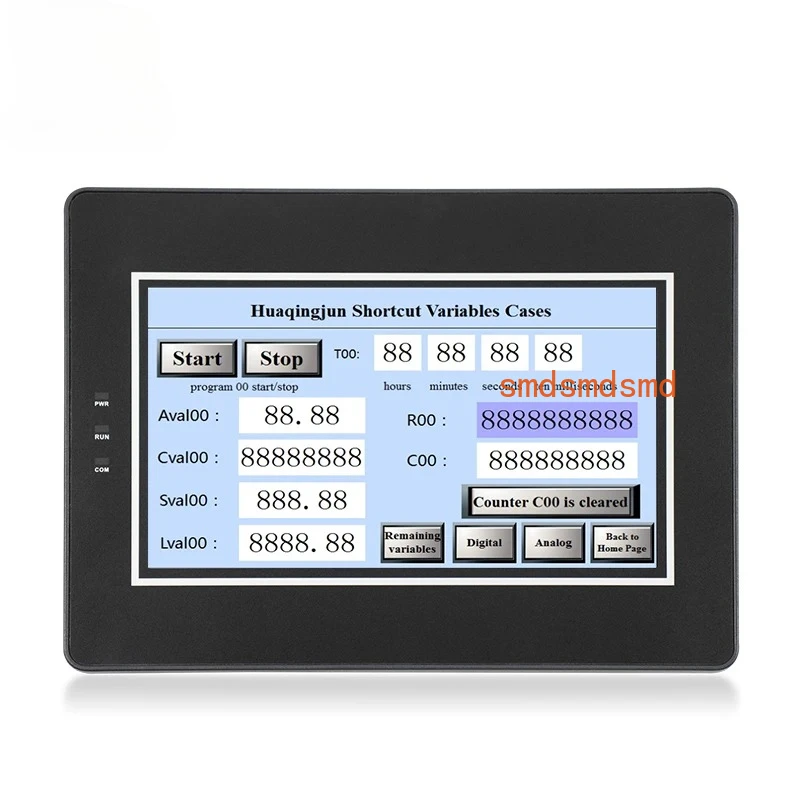 

Huaqingjun 7" TFT LCD HMI RS485 232 422 Communication DC10-30V Touch Screen for HVAC System
