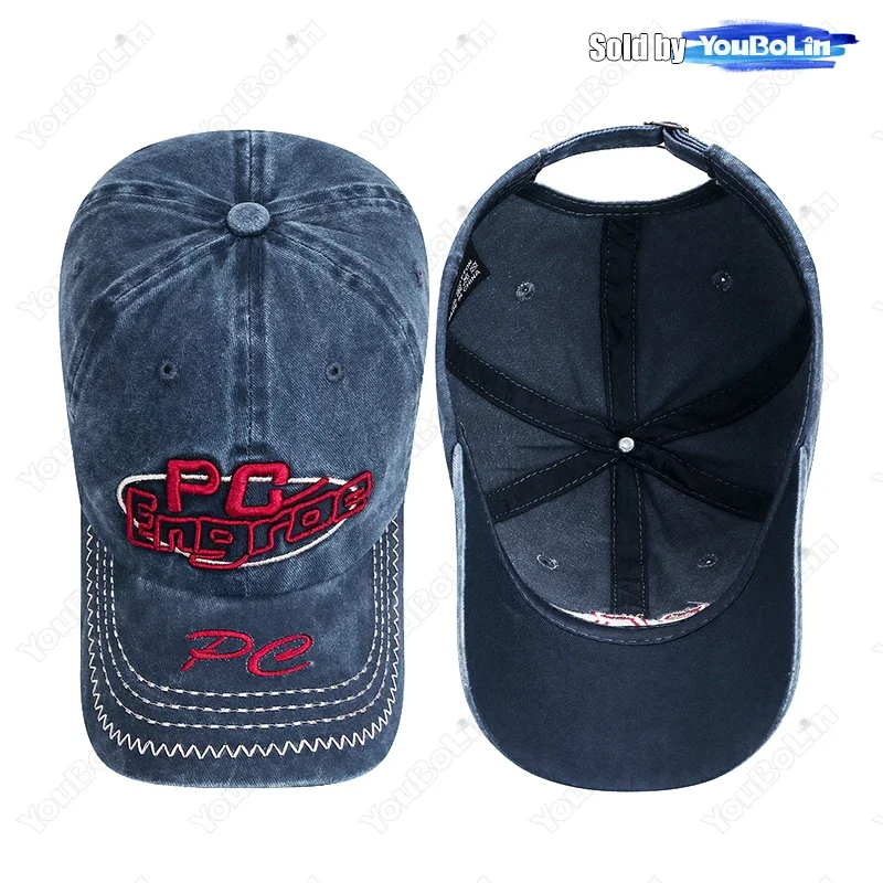 New European and American style coating faded old baseball cap three-dimensional embroidery PC letter sunshade soft top hat