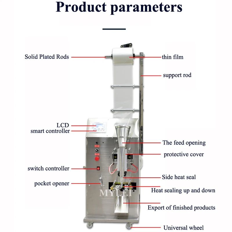 Automatic Cosmetic Detergent Shampoo Gel Ice Wine Semen Fertilizer Bag Filling Packaging Machine