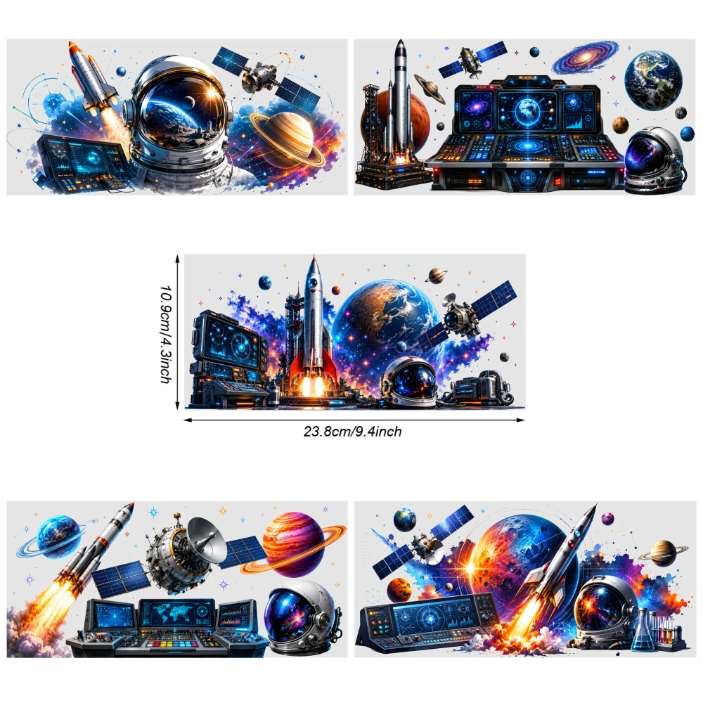 5枚入り 宇宙飛行士 惑星 ロケット 衛星 UV DTF ス - Rdta Tank Glass のレビューと価格