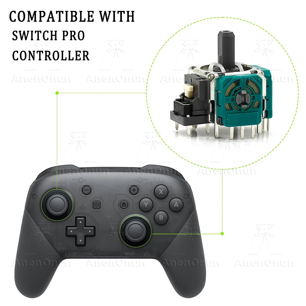 Original ALPS Joystick for Switch Pro / Wii U Pro Controller Gamepad Thumbstick 3D Analog Sensor Premium Replacement Repair Part