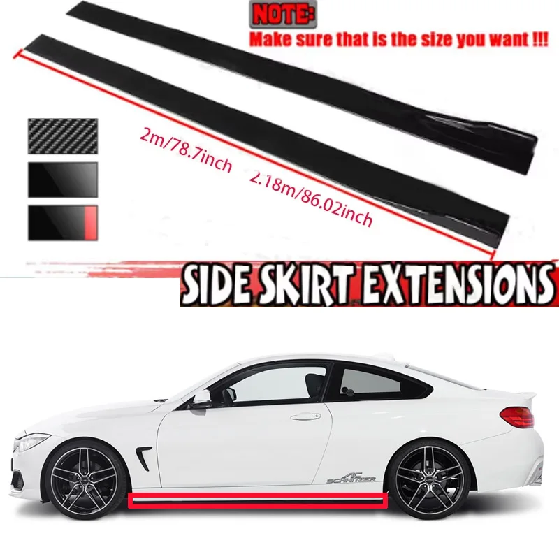 

FOR BMW i4 F32 F33 F36 4 SERIES 420i 430i 440i 2M Car Side Skirt Extension Plate Lip Separator Bumper 2.18M Racing Side Spoiler